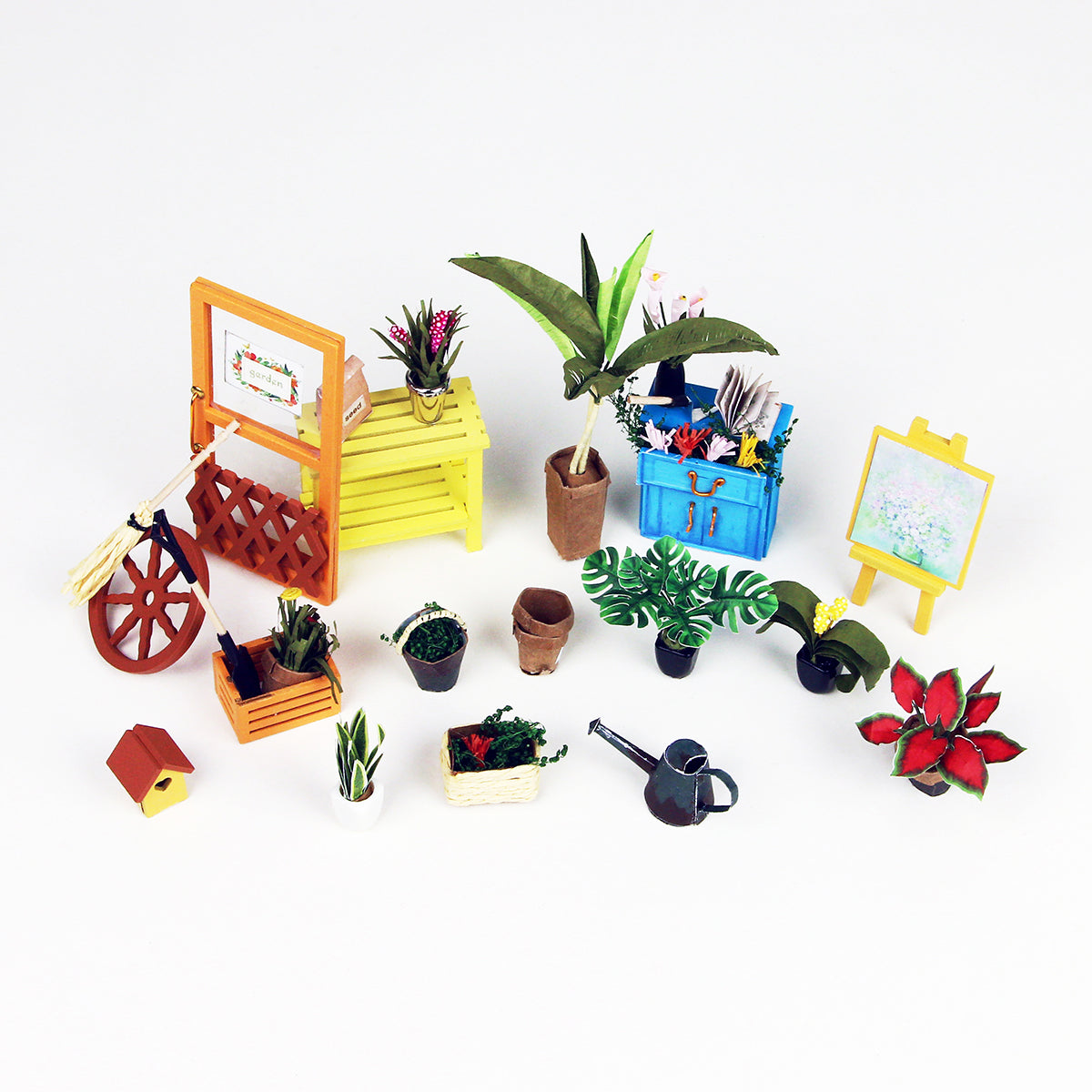 Snaps Cathy’s Flower House 3D Wooden Puzzle - DIY Miniature Greenhouse Kit