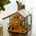 Snaps Cathy’s Flower House 3D Wooden Puzzle - DIY Miniature Greenhouse Kit