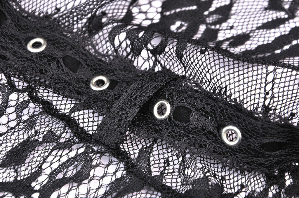 Dark In Love Larissa Lace Robe – Gothic Bell Sleeve Layering Piece