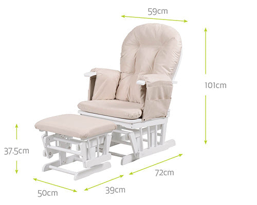 Haywood Reclining Nursing Chair and Footstool