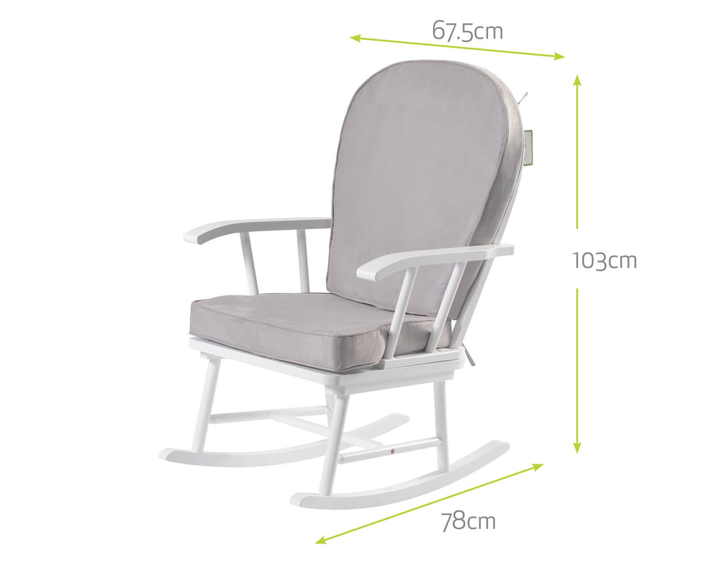 Hart Nursing Rocking Chair - White/Grey