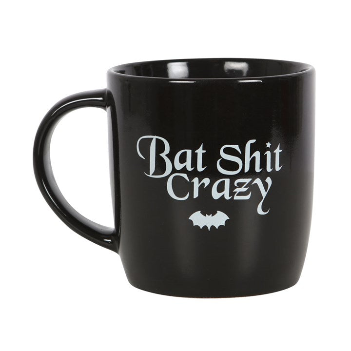 Kate's Clothing Bat Sh*t Crazy Mug – 500ml Gothic Spooky Ceramic Cup