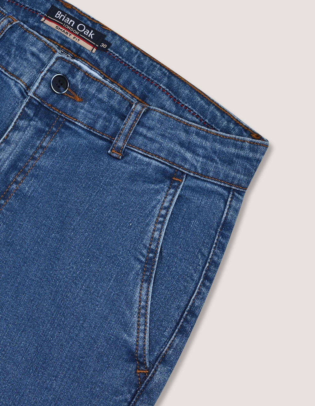 Cross Pocket Traveler Denim - Mid Blue