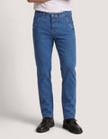 Cross Pocket Traveler Denim - Mid Blue