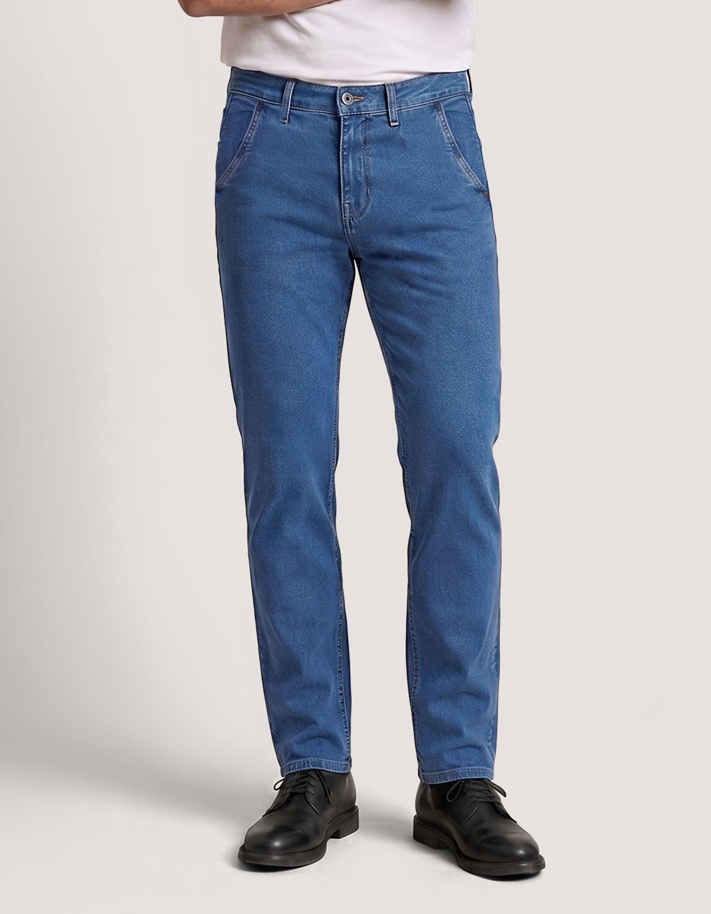 Cross Pocket Traveler Denim - Mid Blue