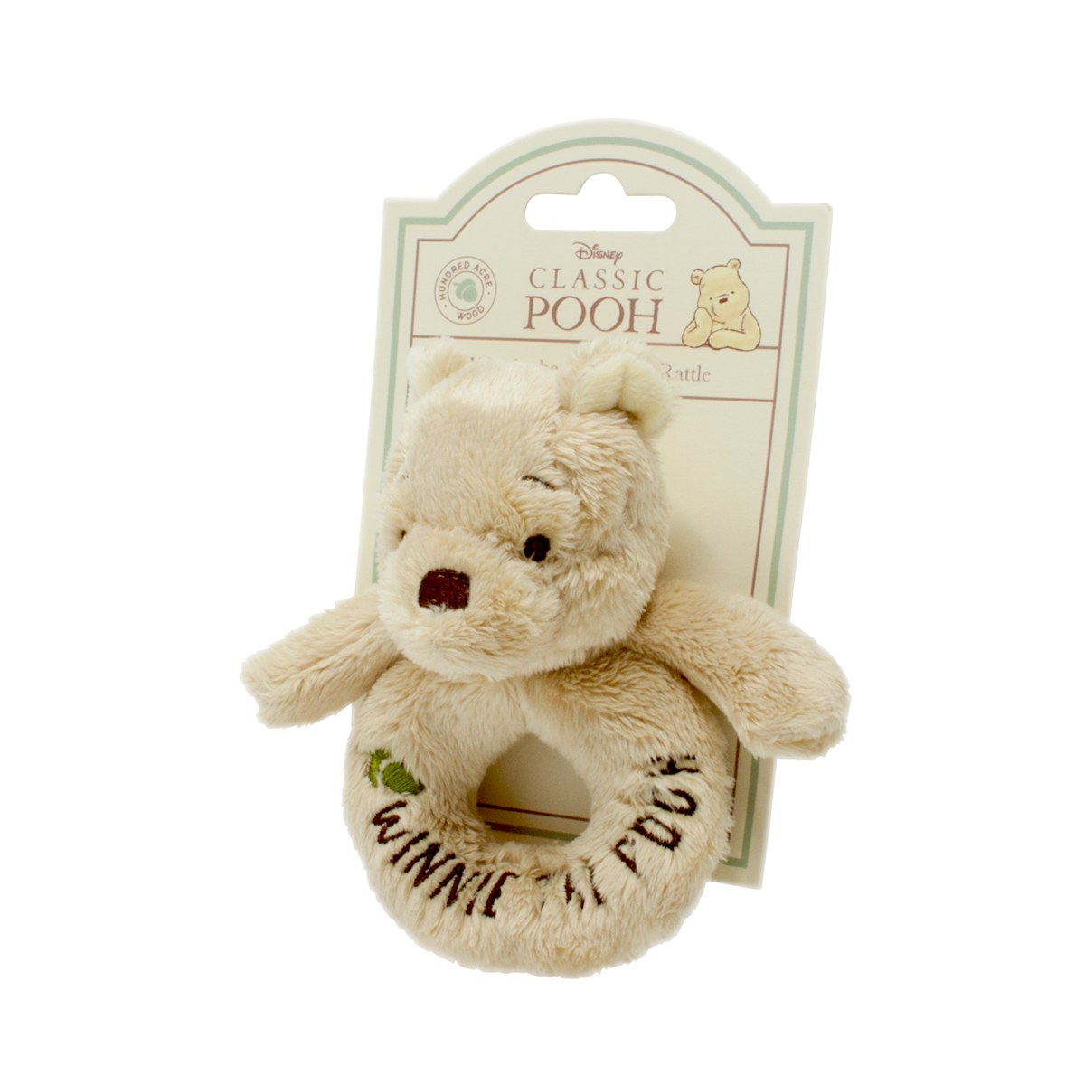 Rainbow Designs Hundred Acre Wood Winnie the Pooh Ring Rattle