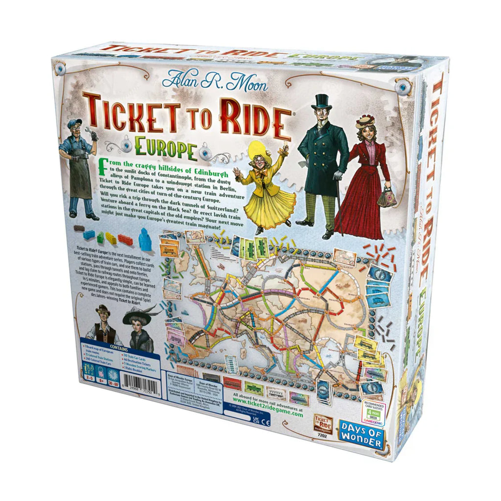 Ticket To Ride: Europe Board Game – Snaps Strategy Train Adventure