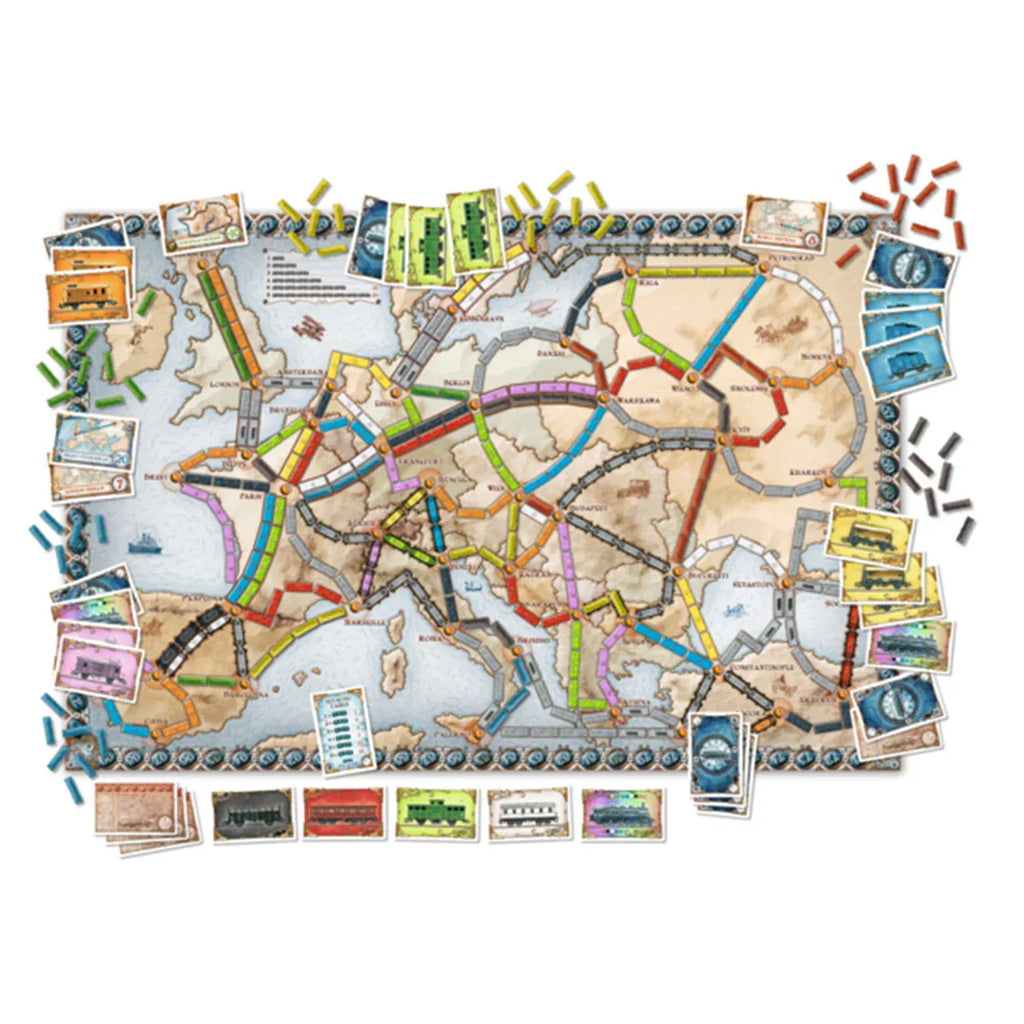 Ticket To Ride: Europe Board Game – Snaps Strategy Train Adventure