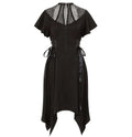 Banned Apparel Zora Dress – Black Lace Gothic Corset Asymmetrical Dress
