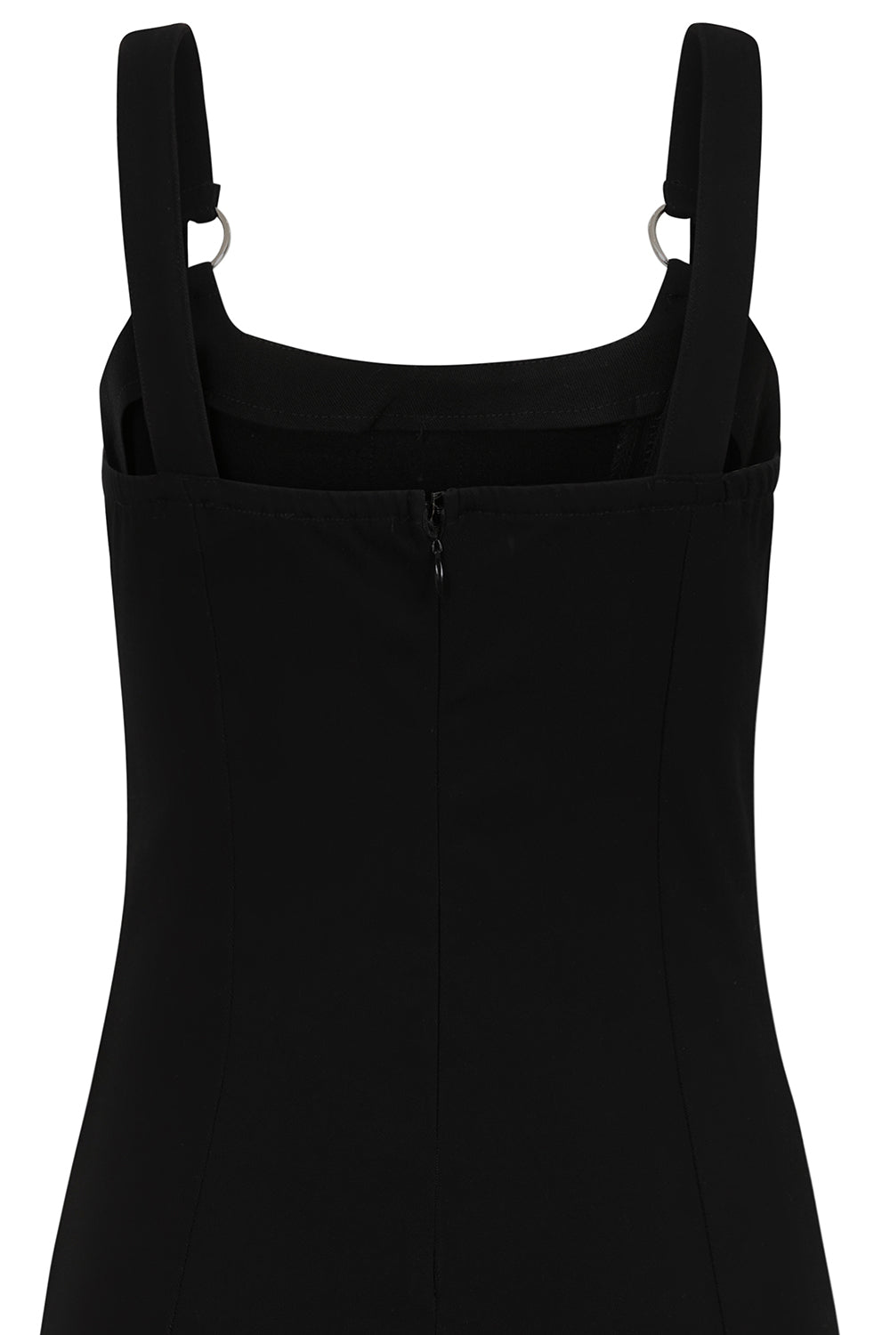 Banned Apparel Malvolia Black Midi Dress – Goth Zip Slit Woven Dress