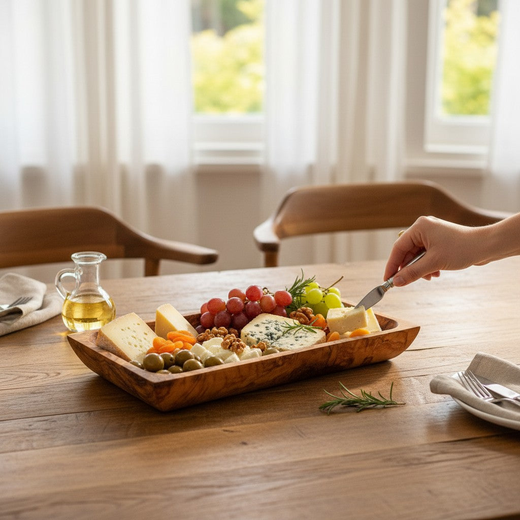 Olive Wood Rectangular Shaped Dish 27 cm, Sustainably Sourced, Eco-Friendly, handmade, gift