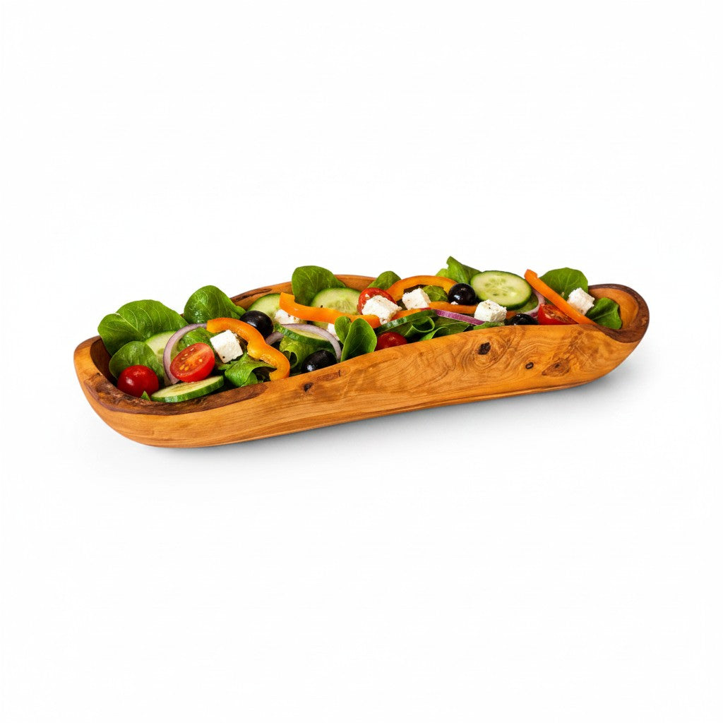 Olive Wood Rustic Serving Dish 30 cm
