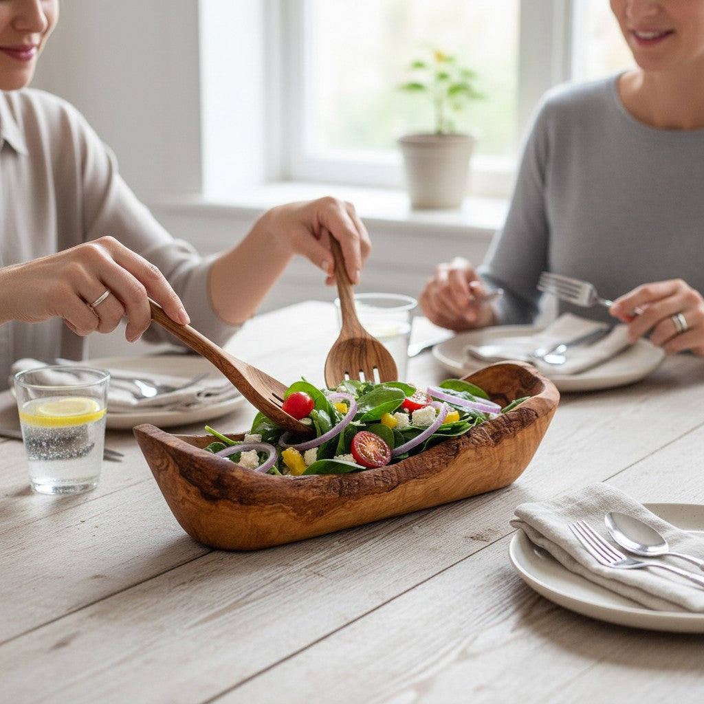 Olive Wood Rustic Serving Dish 30 cm