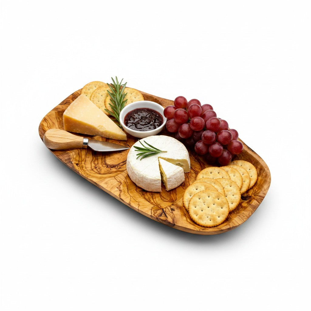 Olive Wood Tray-Nut Dish,  snacks Dish, olives Dish , cheese Dish 35 cm, Sustainably Sourced, Eco-Friendly, handmade, gift