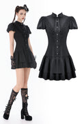 Dark in Love Lolita Bow-Trim Lace Dress | Gothic High-Low Evening Gown