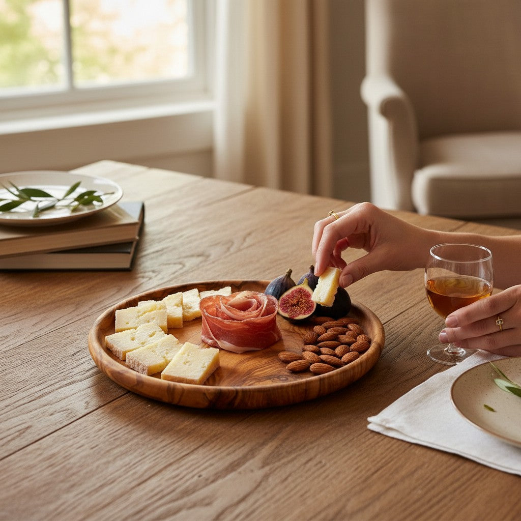 Round Wooden Plate