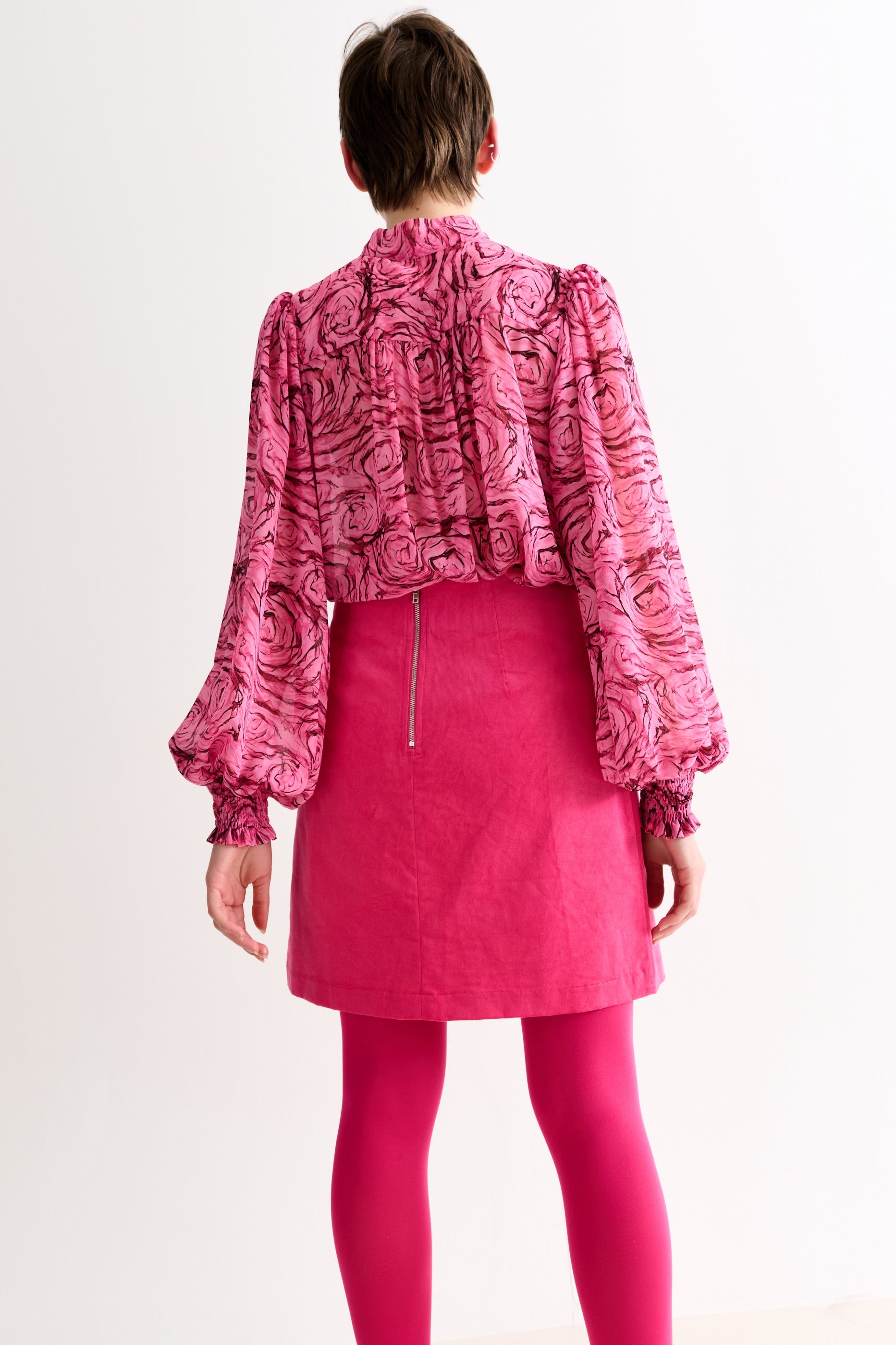 Dylan Babycord Mini Skirt - Pink