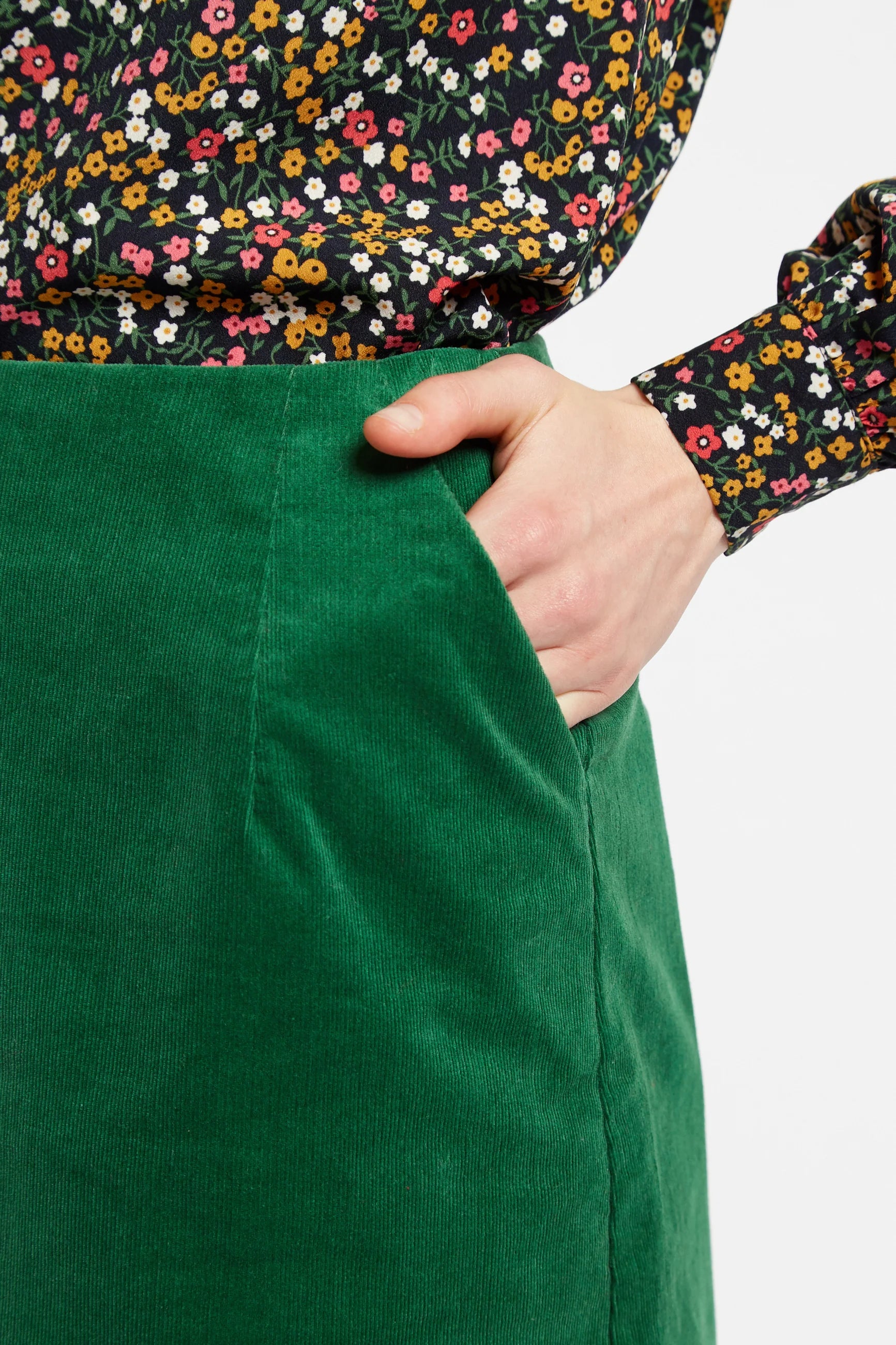 Dylan Baby Cord Mini Skirt - Green