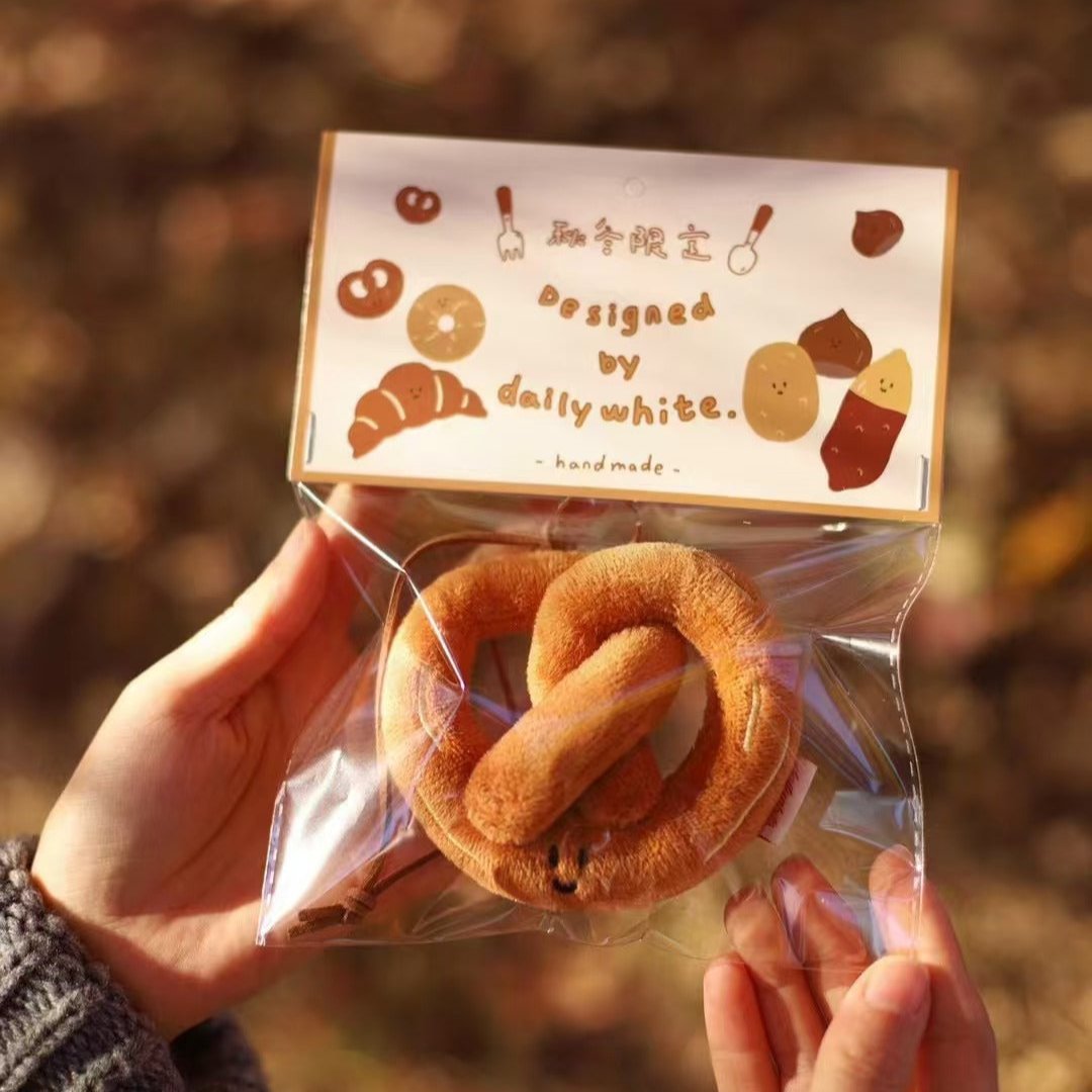 LuLuFun Studio Bread Plush Bakery Bag Charm – Kawaii Stuffed Food Toy
