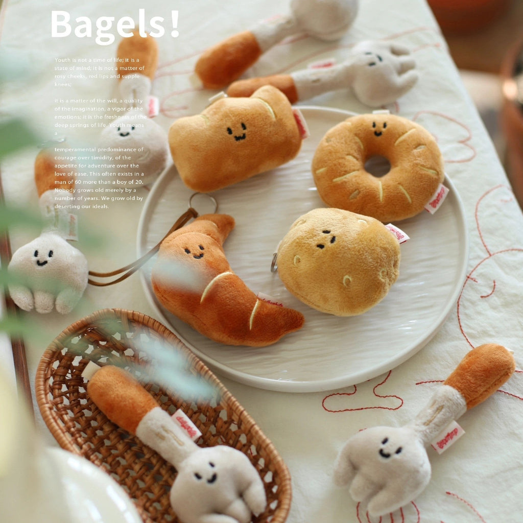 LuLuFun Studio Bread Plush Bakery Bag Charm – Kawaii Stuffed Food Toy