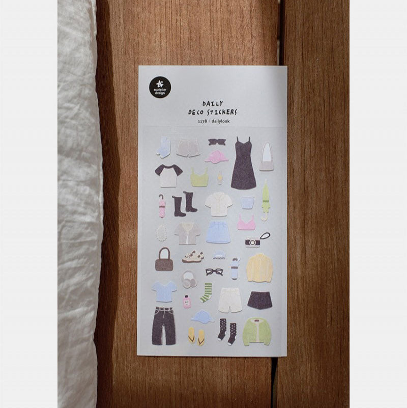 Suatelier Dailylook Decorative Sticker Sheet for Journaling - LuLuFun