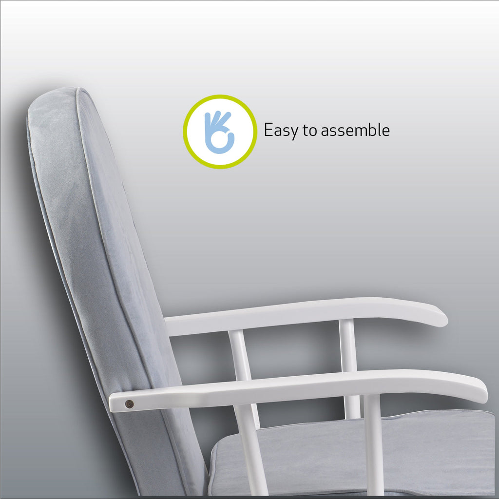 Dalby Nursing Rocking Chair - White/Cloud Grey