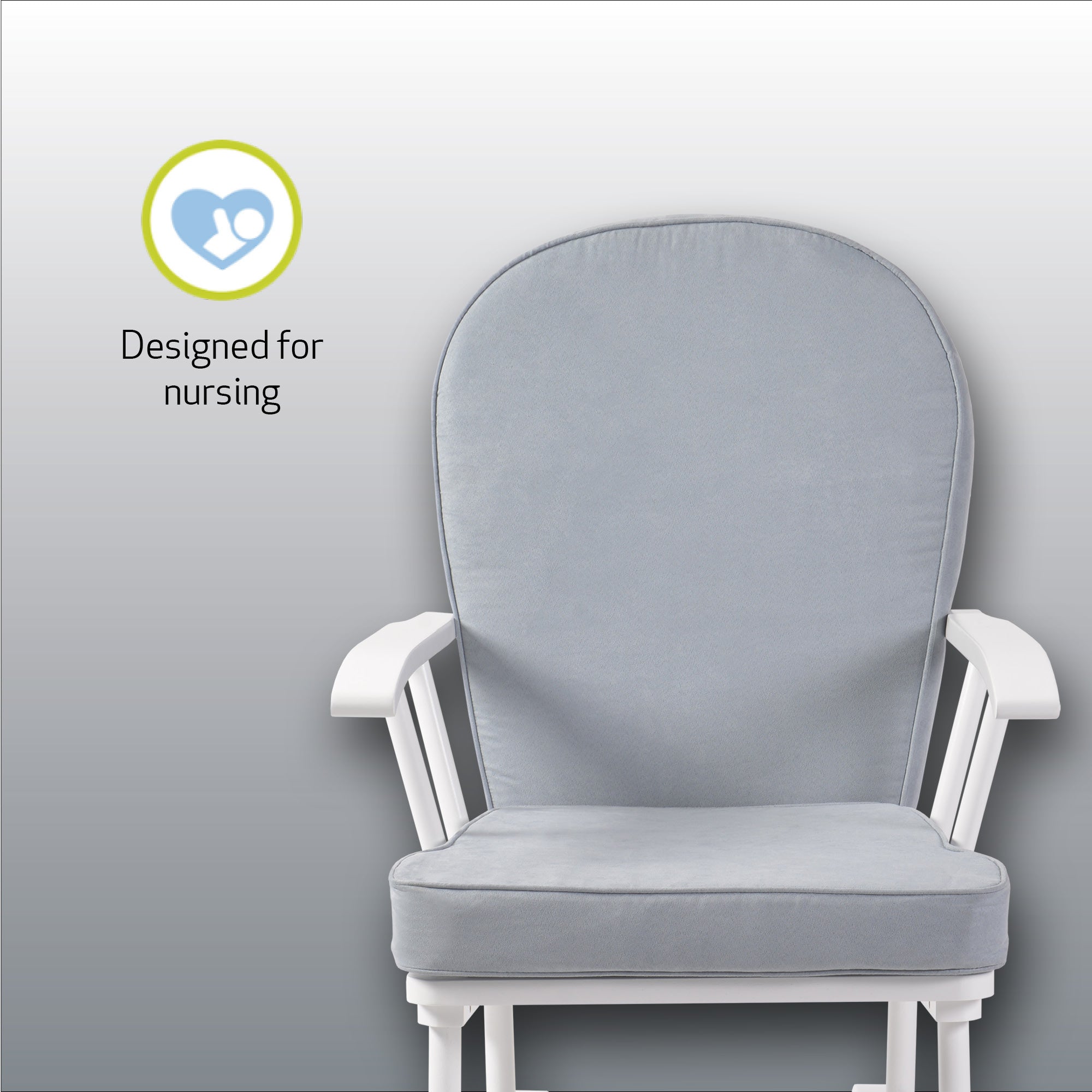 Dalby Nursing Rocking Chair - White/Cloud Grey