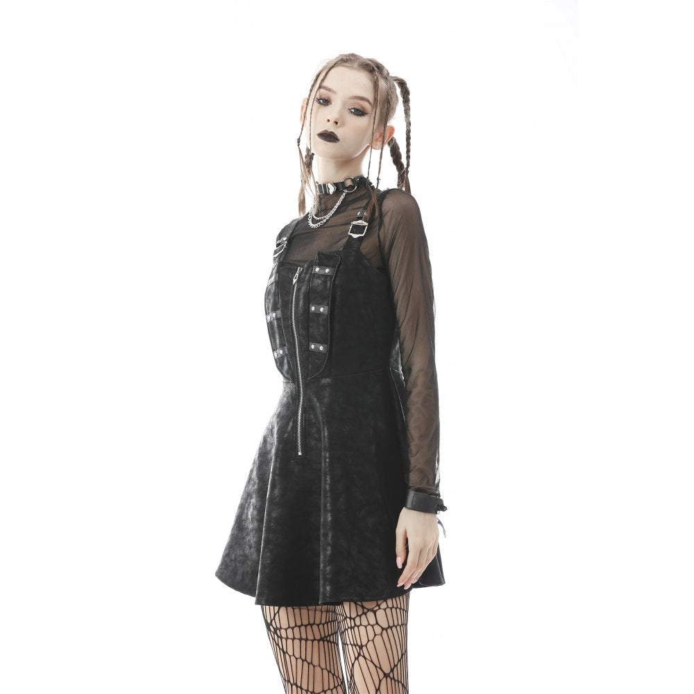 Dark In Love Barbarella Black Mesh Top – Gothic High Neck Long Sleeve