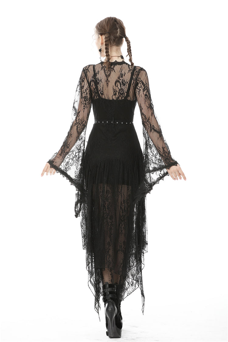 Dark In Love Larissa Lace Robe – Gothic Bell Sleeve Layering Piece