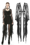 Dark In Love Larissa Lace Robe – Gothic Bell Sleeve Layering Piece