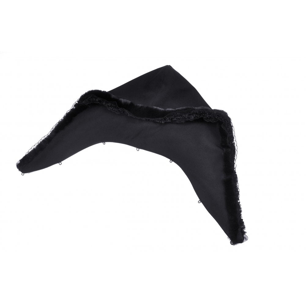 Dark In Love Rivendell Black Elven Coat with Faux Fur and Hood