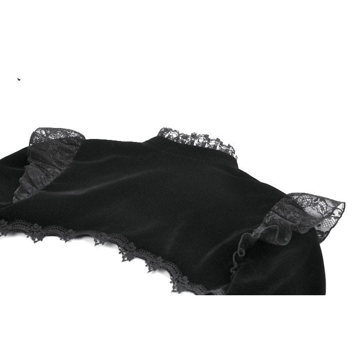 Dark in Love Erzebeth Gothic Bolero Shrug – Black Lace & Velvet
