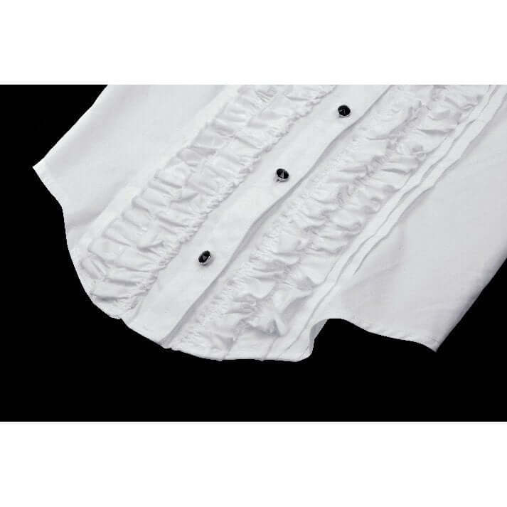 Dark in Love Queeny White Gothic Demon Shirt – Cotton Corset Top