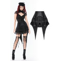 Dark in Love Thornspell Gothic Black Lace and Satin Layered Overskirt
