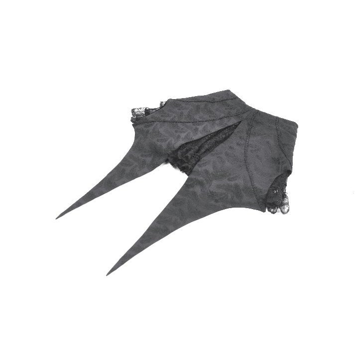 Dark in Love Thornspell Gothic Black Lace and Satin Layered Overskirt