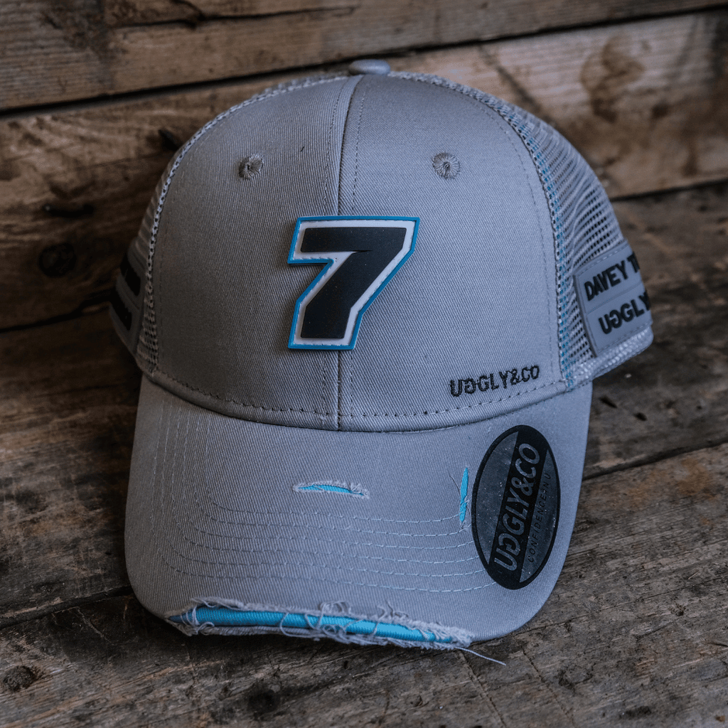Davey Todd Official 2025 Trucker Hat – Steel Grey Motorsport Racing Cap