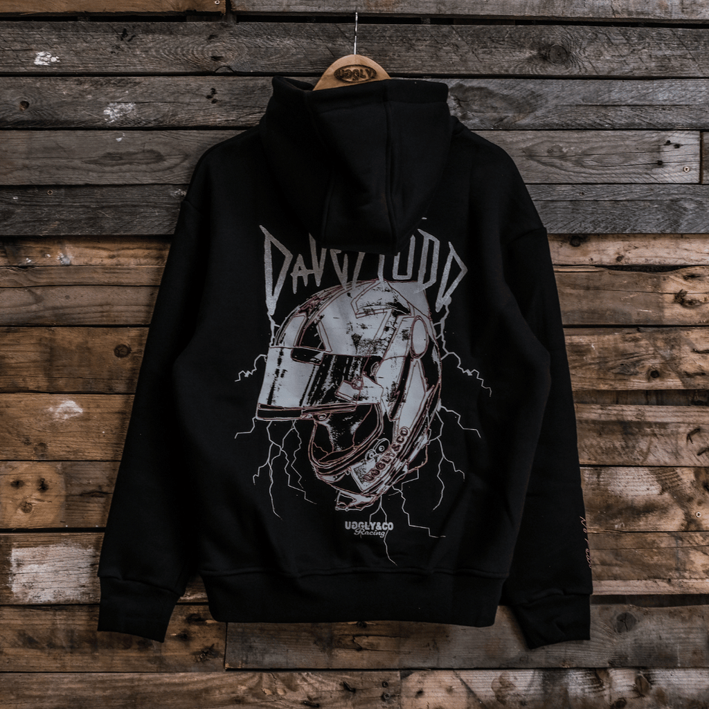 Davey Todd Lightning Bolt Heavyweight 420gsm Cotton Hoodie | Uggly & Co