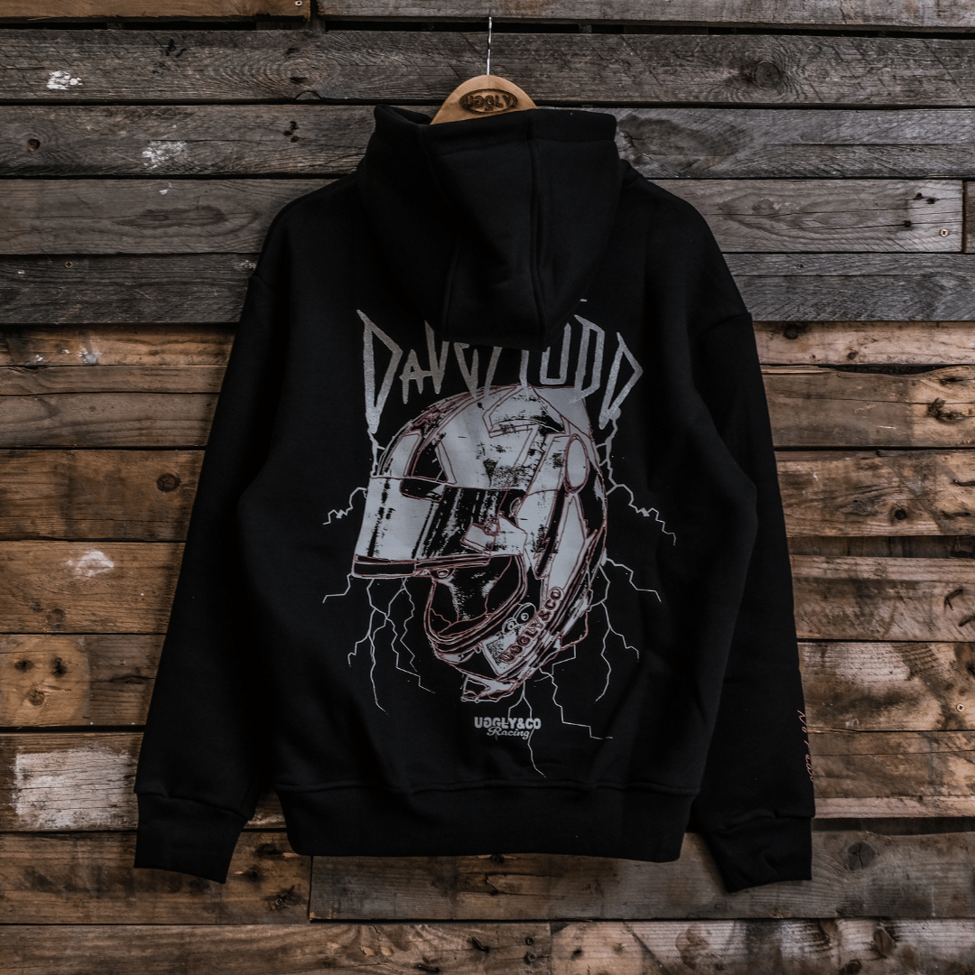Davey Todd Lightning Bolt Heavyweight 420gsm Cotton Hoodie | Uggly & Co