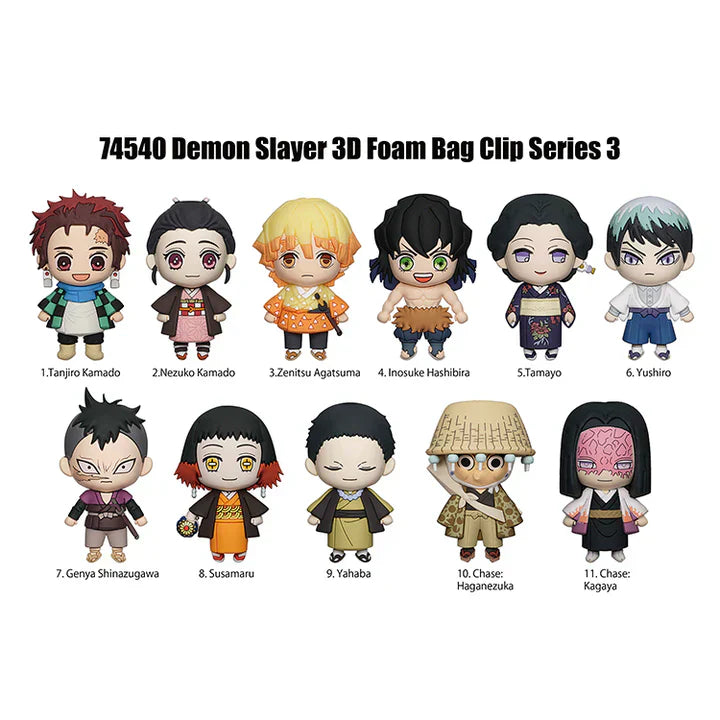 Demon Slayer Series 3 3D Foam Collectible Bag Clip - Blind Bag by Snaps