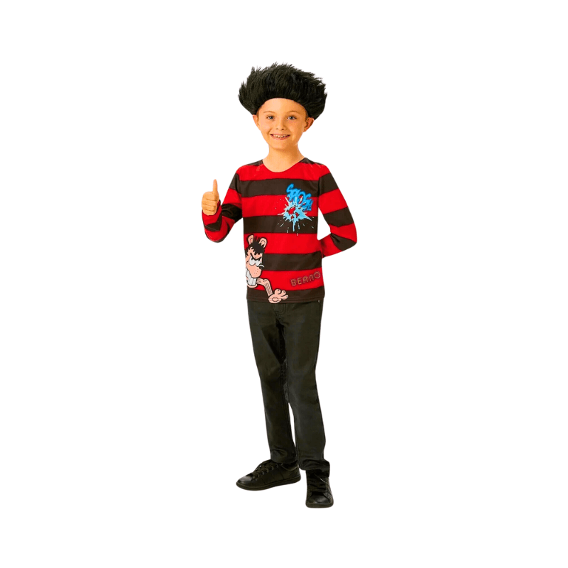 Dennis The Menace Kids Costume with Wig | Boys Fancy Dress Age 5-6