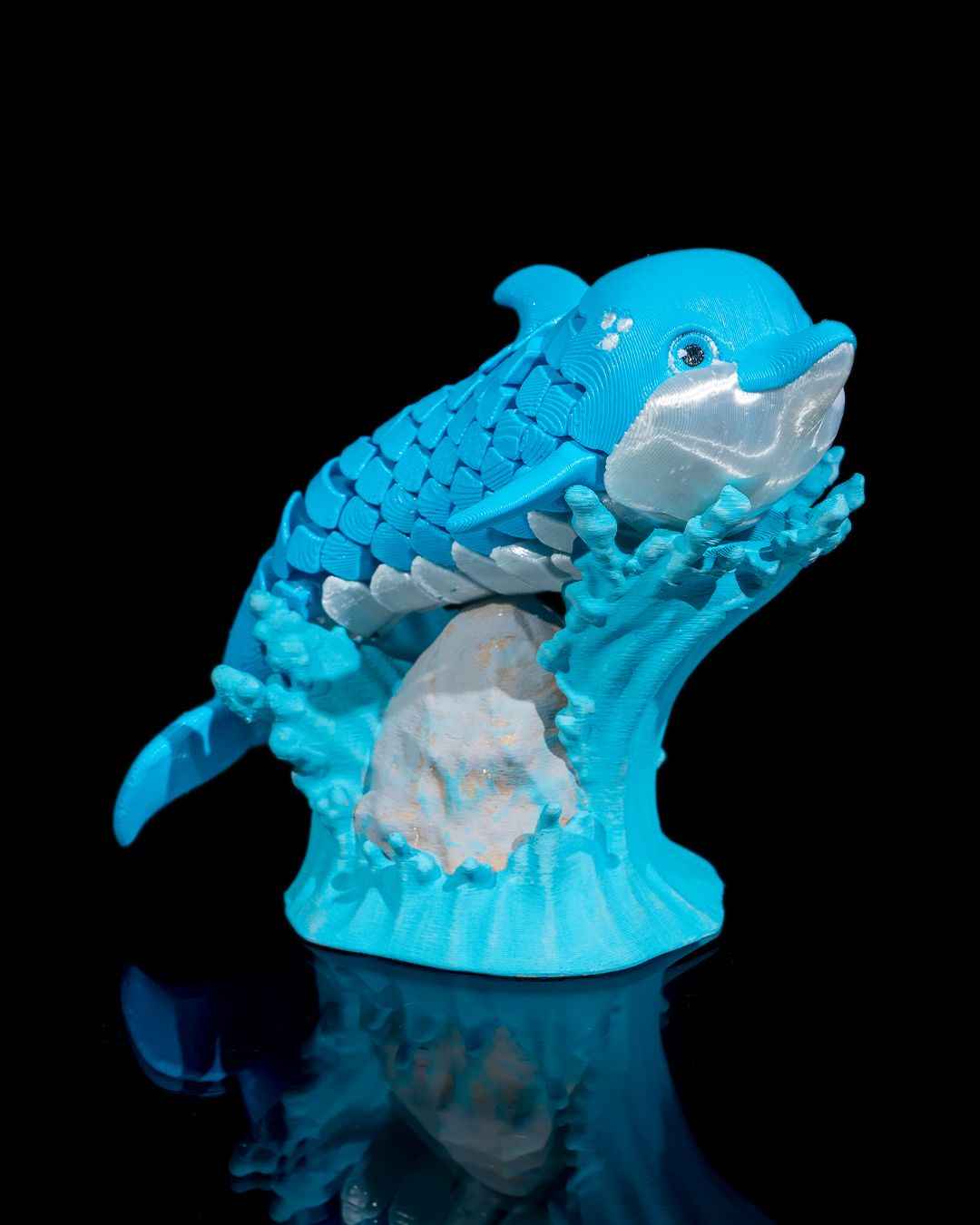 Flexi Dennis, The Dolphin Fidget toy with stand