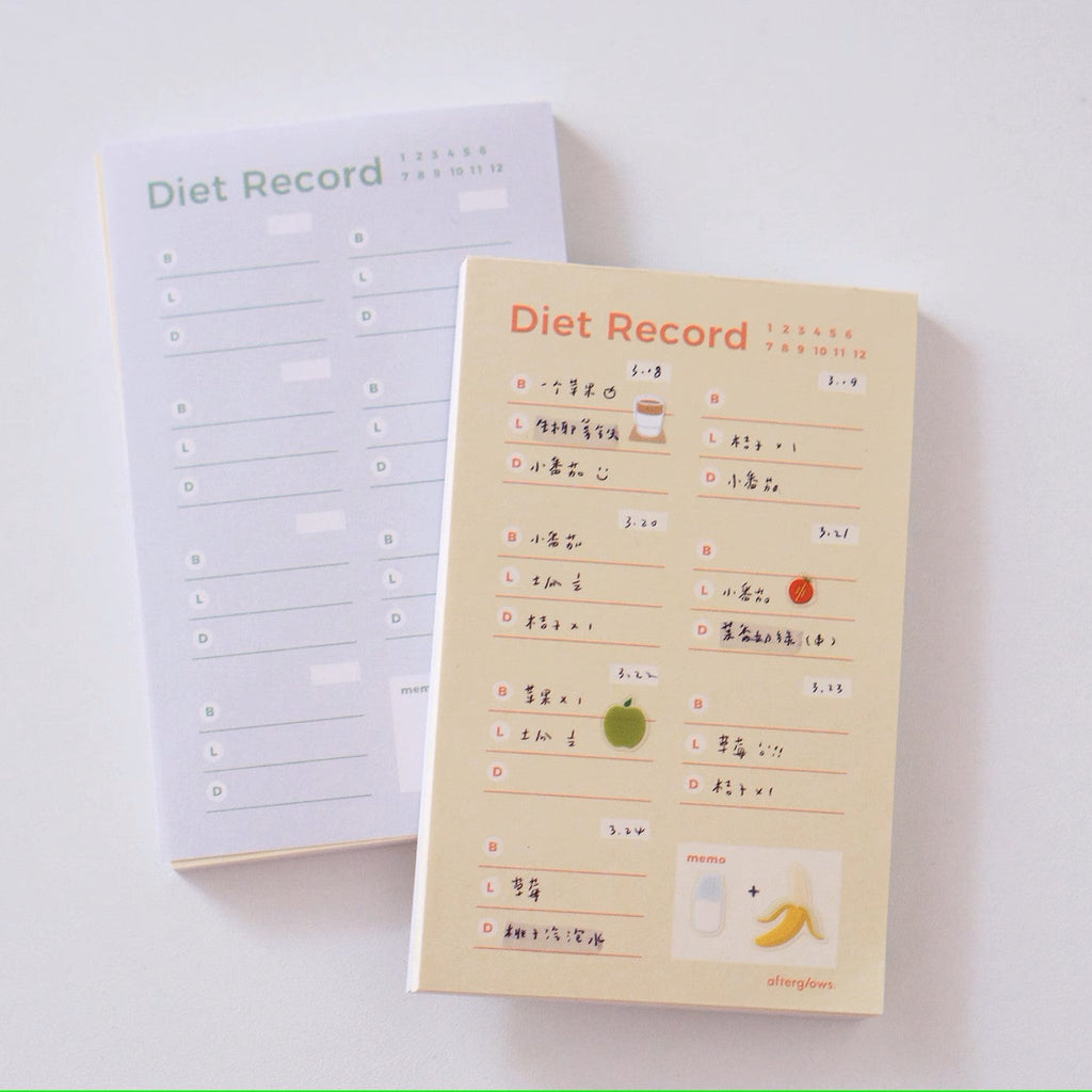 LuLuFun Studio Food Record Memo Pad – 60 Sheet Meal Tracker Note Pad
