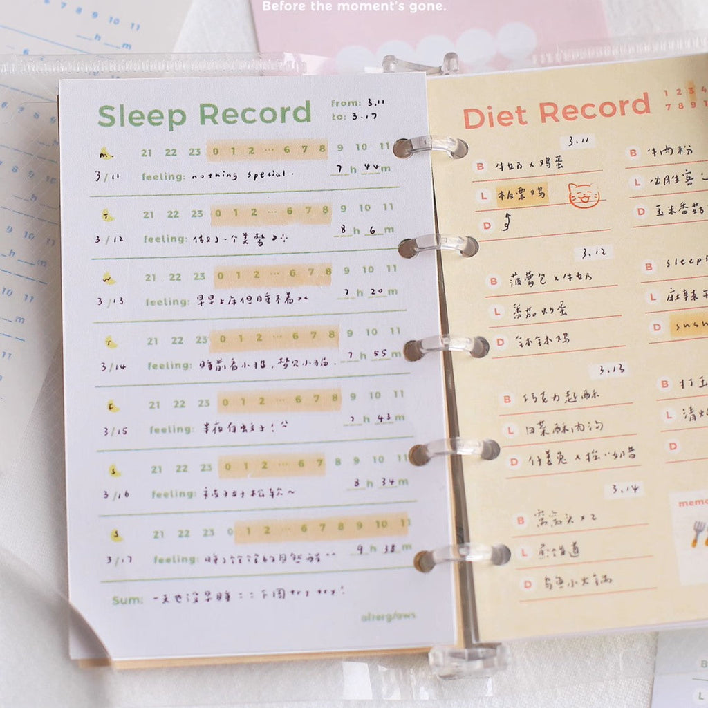 LuLuFun Studio Food Record Memo Pad – 60 Sheet Meal Tracker Note Pad