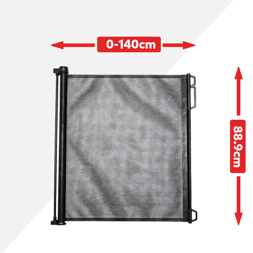 Callowesse Air Retractable Stair Safety Gate 0-140cm – Black