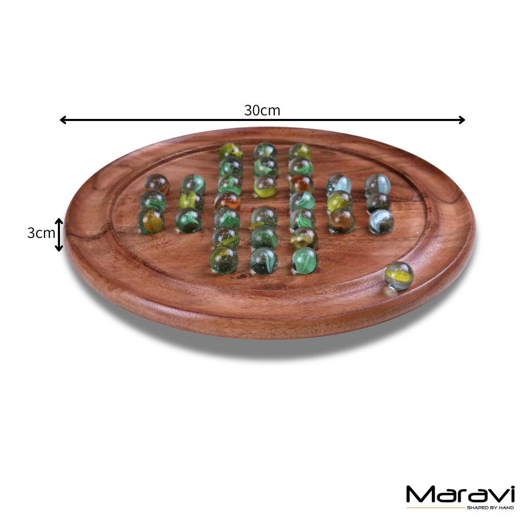 Dinod Large Wooden Solitaire Game Set