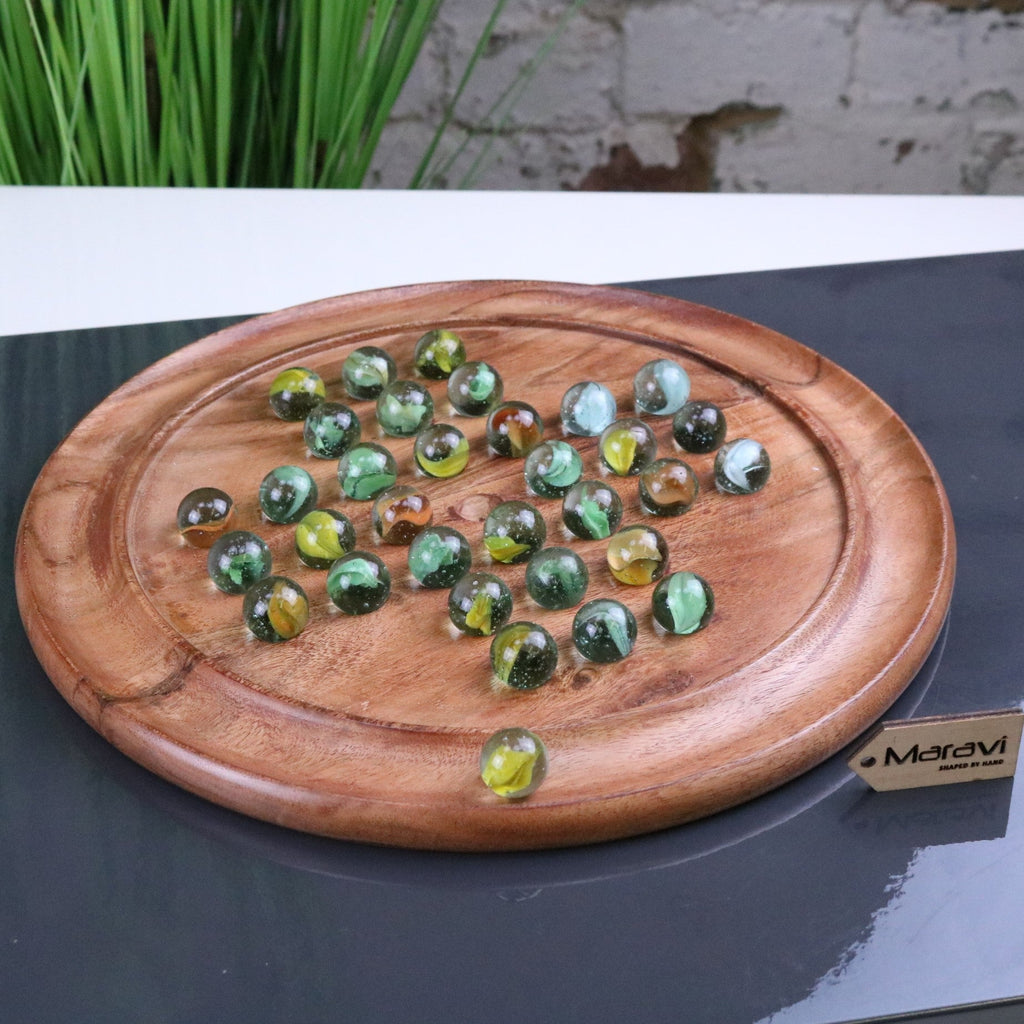 Dinod Large Wooden Solitaire Game Set