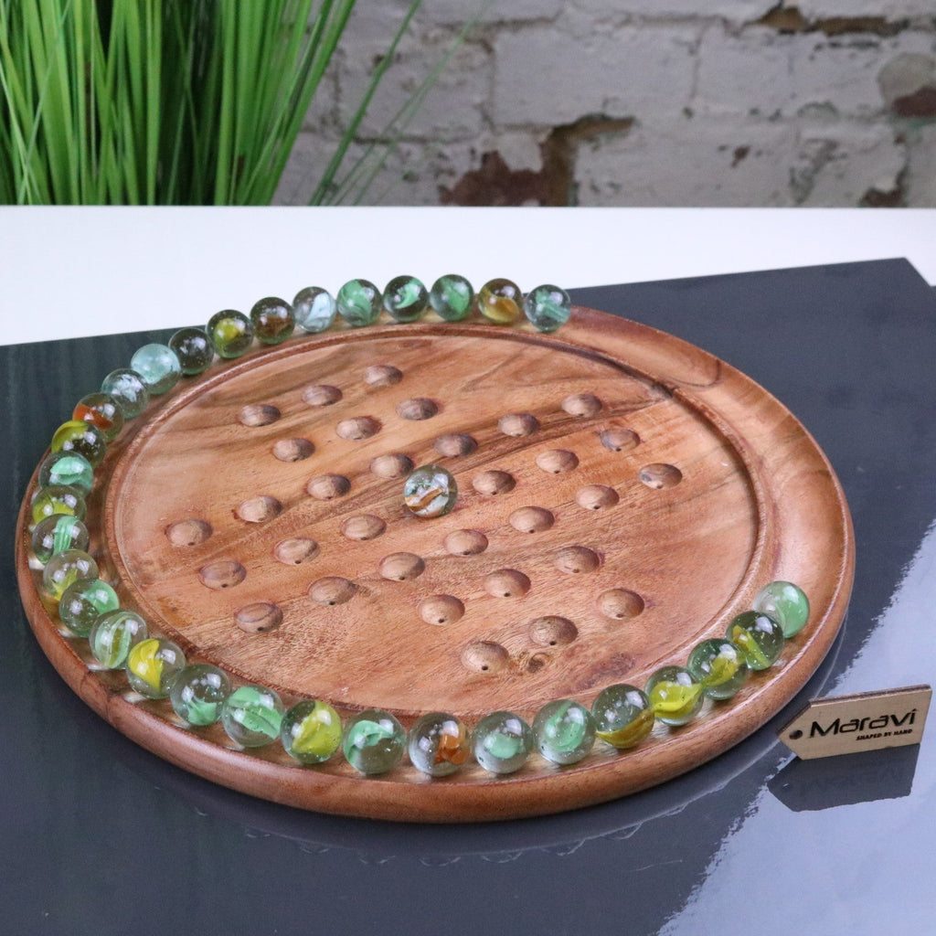 Dinod Large Wooden Solitaire Game Set