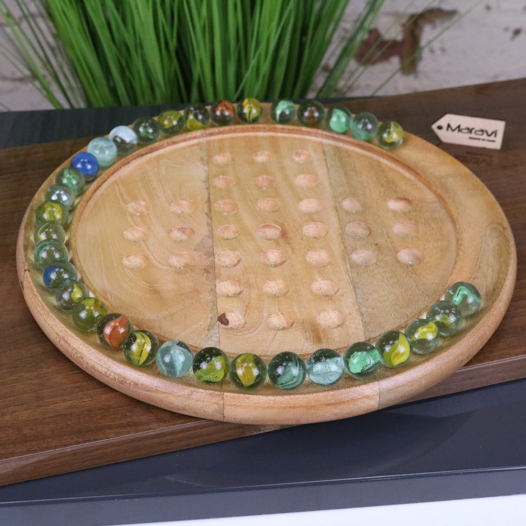 Dinod Large Wooden Solitaire Board Game Set