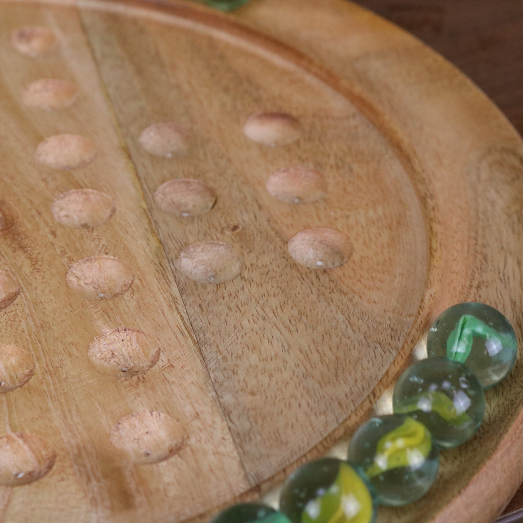 Dinod Large Wooden Solitaire Board Game Set