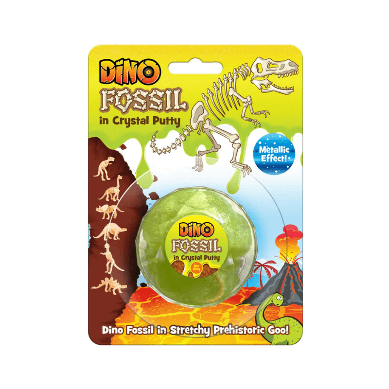 PoundFun Dinosaur Fossil Metallic Putty – Educational Sensory Toy